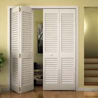 Portes pliantes à lamelles en bois de pin massif, matériau MDF, porte pour placard