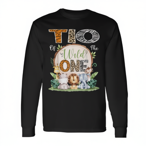 Camiseta de manga larga Tio Of The Wild One para el primer cumpleaños, con diseño de safari y jungla - Product Image 2