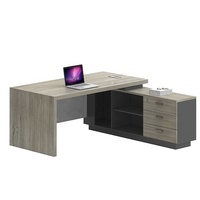 Mobilier de bureau en bois TH-914 Gestionnaire de bureau d'ordinateur Table de PDG Bureau de direction moderne en forme de L