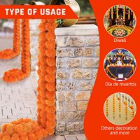 Hoogwaardige kunstmatige goudsbloem guirlande lange slinger voor Diwali Pooja decoratie traditionele bruiloft Mehendi & Sangeet