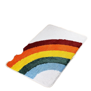 Creative Rectangle Anti-Slip Reversible Door Mat Washable <b>Cushioned</b> Floor Mats Geometric Pattern Home Bedroom Entrance - Product Image 1