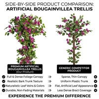 Arbre artificiel de bougainvillier de 180 cm, plante de bougainvillier en soie artificielle avec pot pour décoration intérieure commerciale et mariage