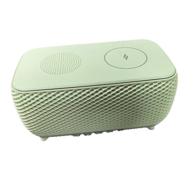 2-in-1 Wireless Charging Speaker Bluetooth 6.0 1800mAh Portable Speaker RGB Ambient Light FM TF USB Wireless Charging Speaker