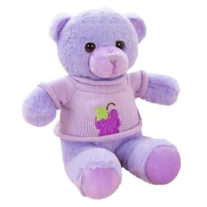 6 colors wholesale teddy bears cute fruit teddy bear plush toy with clothes fruit teddy bear for girls