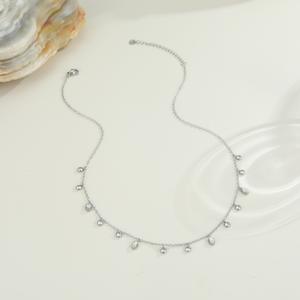 Collier en perles de zircon délicat de luxe haut de gamme YF8472, plaqué or 18 carats, acier inoxydable imperméable, collier ras du <span class=keywords><strong>cou</strong></span>, cadeau pour femmes - Product Image 3