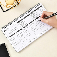 Agenda Semanal Personalizada de Fábrica 2026, Bloc de Notas Espiralado de 11.2'' x 6.3'', Cosido con Hilo, Sin Fecha, Diaria, Productiva, 55 Semanas