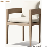 Fauteuil de salle à manger en teck - Chaise de patio extérieure résistante aux intempéries