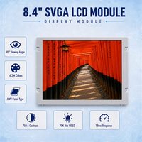 Module LCD TFT SVGA Kyocera TCG084SVLQEPNN-AN30 8,4 pouces 800x600 AWV LVDS 600cd/m² 750:1 Surface mate Large plage de température Industriel