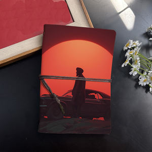 A6 Journal idéal pour les plans de repas des étudiants en nutrition brouillons et notes de calcul des nutriments avec homme Turban manteau voiture rouge <span class=keywords><strong>soleil</strong></span> Pri - Product Image 2