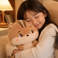Peluche Personalizado OEM, Lindo y Suave Peluche de Ardilla de Dibujos Animados, Animal de Peluche Personalizado para Niños, Mascota de Marca, Regalo Promocional
