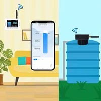 Sensor Inteligente de Nivel de Agua con Alerta en la App Tuya, Apagado Automático, Modo de Bajo Consumo, Pantalla LCD, para Hogar, Jardín e Industria
