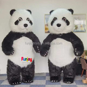 Disfraces de Panda inflable fiesta Cosplay disfraz de dibujos animados de Halloween mascota Panda adulto vestido divertido sin batería - Product Image 6