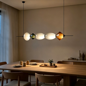 Lámpara Colgante Moderna de Cristal, Lámpara de Araña Geométrica con Cuentas, Lámpara Suspendida para Comedor, Hotel, Restaurante - Product Image 3