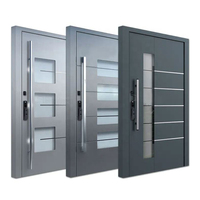 Vente en gros d'écurie de luxe populaire Entrée principale personnalisée antivol Entrée principale en métal Porte extérieure en acier de sécurité