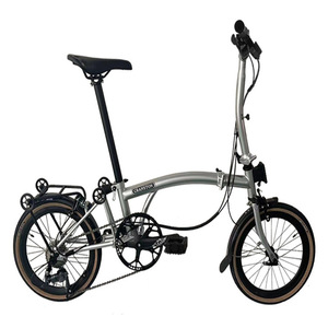 Bicicleta Plegable Unisex Ultraligera Portátil de Acero al Cromo-Molibdeno Retro con Capacidad de Carga de 120 kg - Product Image 4