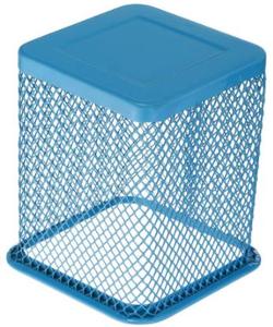 Porte-stylos en maille, panier à crayons, organiseur de rangement carré pour pinceaux de maquillage, accessoires de bureau, bleu - Product Image 3