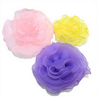 Fleurs en Soie Organza en Gros d'Usine, Garnitures Florales pour Vêtements et Accessoires de Robes pour Femmes