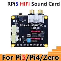 Carte son HIFI GNLing Raspberry Pi 5 PCM5122 I2S DAC, extension prenant en charge les séries Raspberry Pi 4/3/Zero, en stock