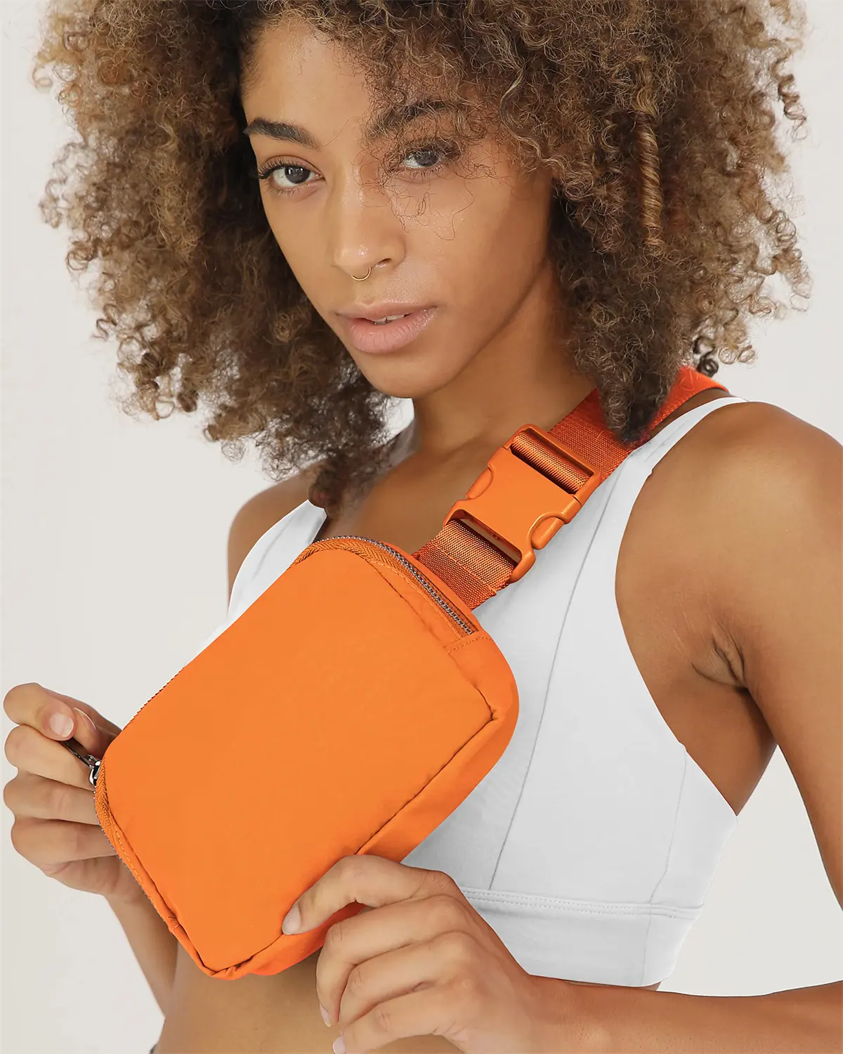 Tùy Chỉnh Orange Eo Bag Fanny Pack Cho Nam Giới Phụ Nữ Thời Trang Chống Nước Hip Bum Bag Với Vành Đai Điều Chỉnh