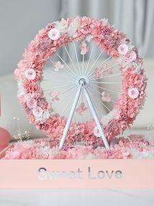 Venta al por Mayor de Enormes Ruedas de la Fortuna con Rosas Preservadas en Cristal, Flores Eternas, Inmortales para el Día de San Valentín - Product Image 5