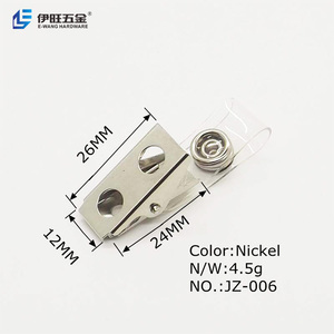 YIWANG Factory Supply Card <strong>Clips</strong> Holder Badge ID <strong>Clip</strong> Metal ID <strong>Clip</strong> Findings with Clear PVC Straps - Product Image 5