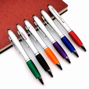 ปากกาสไตลัสอเนกประสงค์พร้อมโลโก้สั่งทำพิเศษ สำหรับหน้าจอสัมผัสพลาสติกนิ่ม 2 in 1 ปากกาลูกลื่นพลาสติก - Product Image 4