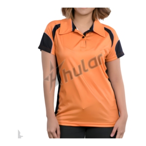 HULAR INTL OEM Camisetas de Golf Personalizables para Mujer con Botones y Cuello Estampados, Tejido de Punto de Secado Rápido, Manga Corta Comprimida - Product Image 1