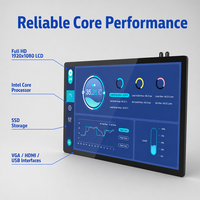 Écran tactile LCD tout-en-un de 27 pouces, cadre ouvert en métal, Full HD, Intel Core, pour caisse, publicité, informations médicales