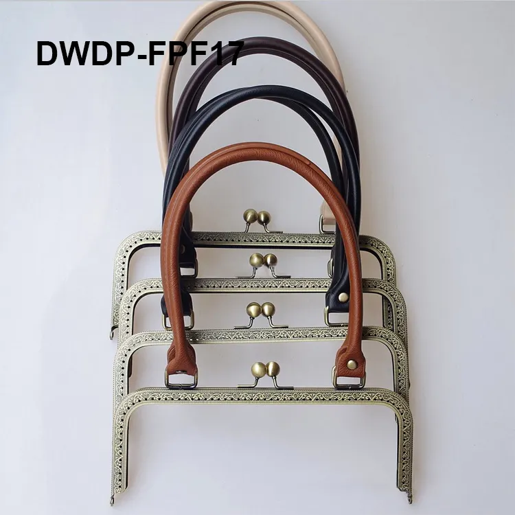حقيبة يد DWDP 24 بسعر الجملة حقيبة قابض للأجهزة إطار محفظة بمقبض جلد