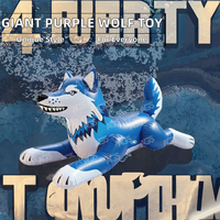 Jouet gonflable flottant pour piscine AGS Wolf Ride-On pour une utilisation en extérieur