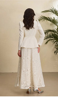 Ensemble tailleur jupe de haute qualité pour femme, 2 pièces, avec blazer ceinturé et jupe longue à ourlet festonné, idéal pour les événements formels
