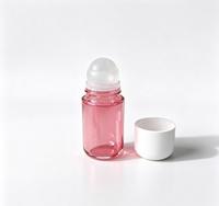 Flacon roll-on en verre ambré transparent de 60 ml à fond épais, flacon vide pour huile essentielle avec bille en PE, contenant d'emballage cosmétique