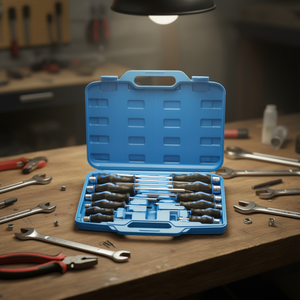 Jeu de tournevis magnétiques Dark Duck de 12 pièces, lames en acier à tête plate Phillips, qualité industrielle, avec étui - Product Image 2