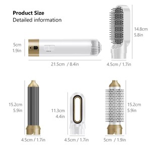Sèche-<span class=keywords><strong>cheveux</strong></span> coiffant filaire 5-en-1 avec logo OEM, brosse thermique auto-enroulante L/R pour séchage rapide des <span class=keywords><strong>boucles</strong></span> - Product Image 4
