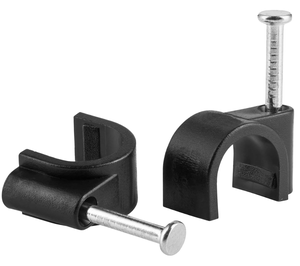 Clips de câble coaxiaux jumeaux en plastique Binrong 35 mm pour la gestion des câbles - Product Image 1