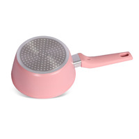 Poêle à frire en aluminium forgé de haute qualité à induction 7 pièces Casserole résistante à la chaleur Batterie de cuisine antiadhésive avec couvercle en verre