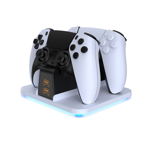 Base de Carga Doble para Controlador PS5/PS5 Elite, Base de Carga Rápida RGB para <span class=keywords><strong>DualSense</strong></span>/Edge - Product Image 1