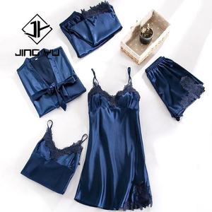 Ensemble de pyjama en dentelle pour femmes de haute qualité en gros, imprimé, ample, confortable, vêtements de maison, ensemble de pyjama respirant pour femmes - Product Image 2