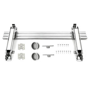 Bisagra para Puerta Corredera de Acero con Amortiguador, Diseño Plegable Plano para Puertas de Armarios, Apertura Lateral, Fácil Instalación - Product Image 1