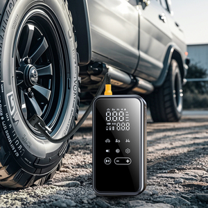 Xách tay 12V nhựa lốp <span class=keywords><strong>Inflator</strong></span> Máy nén khí bơm với LED hiển thị điện ngân hàng áp suất lốp màn hình 1-năm bảo hành - Product Image 4