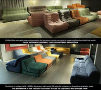 Vakuumkomprimiertes Modulares Rahmenloses Einsitziges U-förmiges Sofa Modernes Minimalistisches Design Cordbezug Schwammfüllung