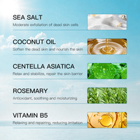 Private Label Sea Salt Coconut Gentle Brightening Facial Scrub Custom Logo Natural Face and Body Scrub