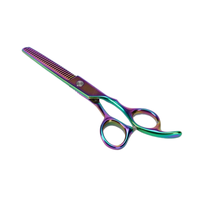Ciseaux de coiffure professionnels en acier inoxydable pour droitiers, ciseaux plats multicolores anti-blocage, équipement de coiffure pour usage privé