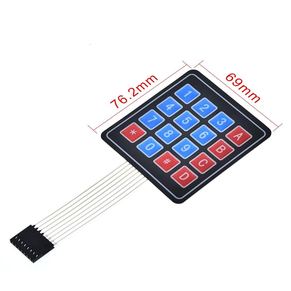 16 Key Membrane Switch Keypad 4x4 4*4 Matrix Array Keyboard For DIY KIT ...
