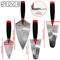 Ensemble de 4 truelles à maçonnerie, en acier au carbone, outils multi-tailles pour la construction et la décoration des murs