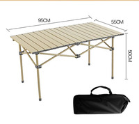 Table longue pliante portable d'extérieur pour cour, installation facile, pique-nique, barbecue, camping, bureau de tourisme, table pliante type « œuf »
