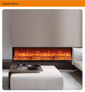 Cheminée électronique à LED avec flamme simulée, effet 3D, lumière d'ambiance électrique pour meuble TV, décoration intérieure et intérieure. - Product Image 2