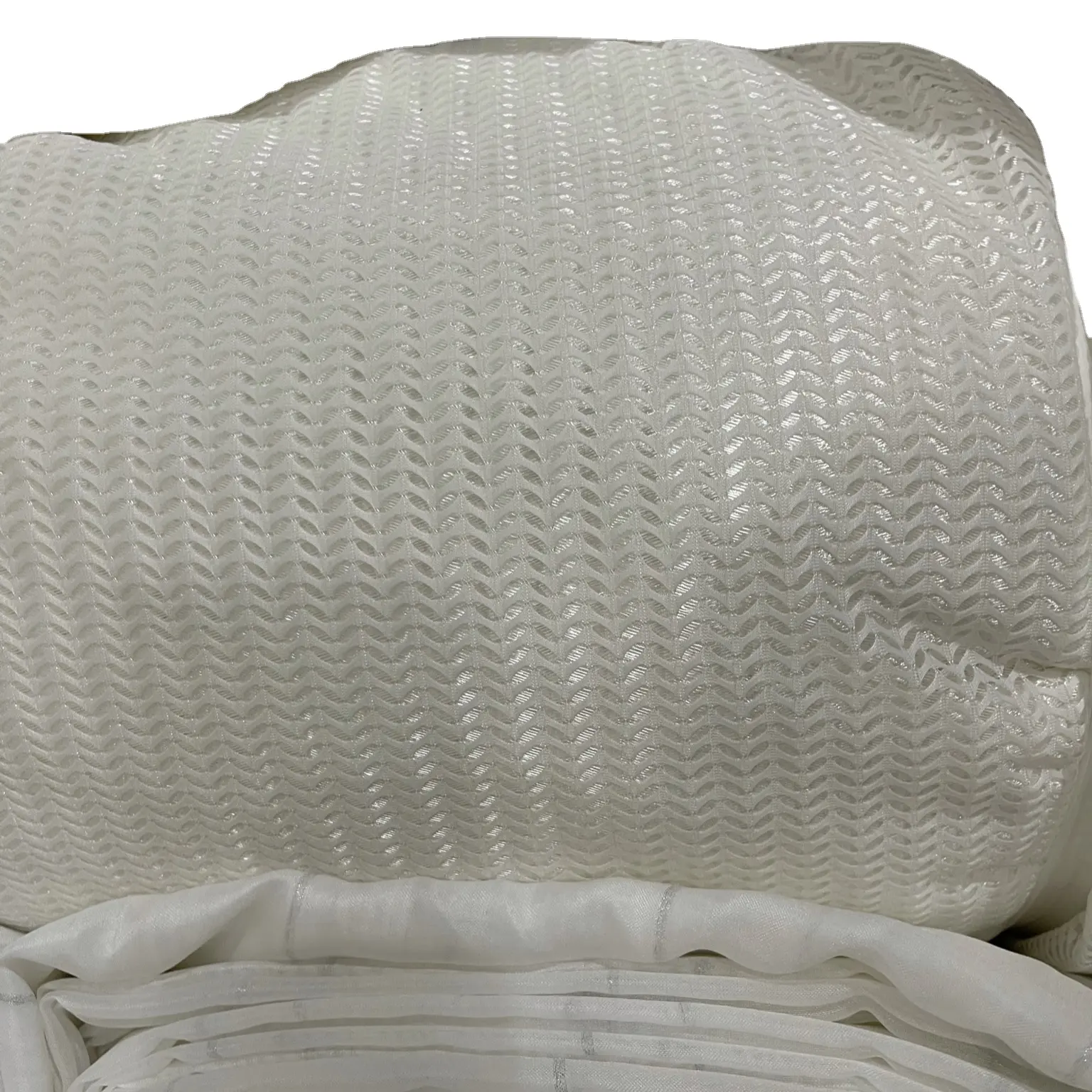 Pasokan langsung pabrik Herringbone gorden tipis kain Voile dicetak silang ruang tamu tekstil rumah grosir teknik tenun