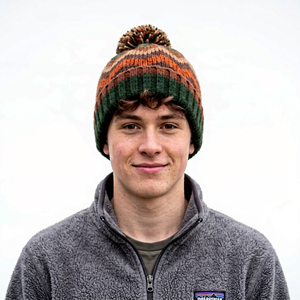 Gorro de Punto a Rayas para Hombre, 100% Acrílico, Tejido a Mano, Gorro de Invierno para Adultos, Uso Casual al Aire Libre, con Pompón en la Parte Superior - Product Image 1