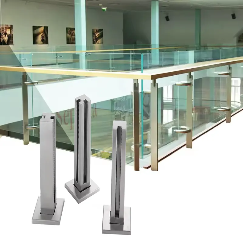 X-KPR Sistema de balaústre para corrimão de escadas de design moderno poste de corrimão de vidro para varanda